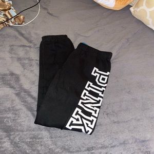PINK VS black joggers (xs)